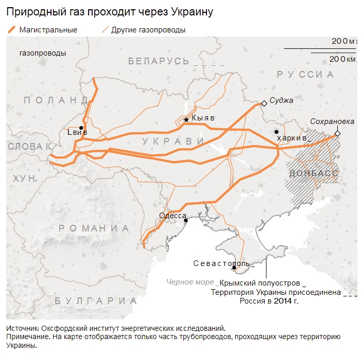 Карта трубопроводов украины